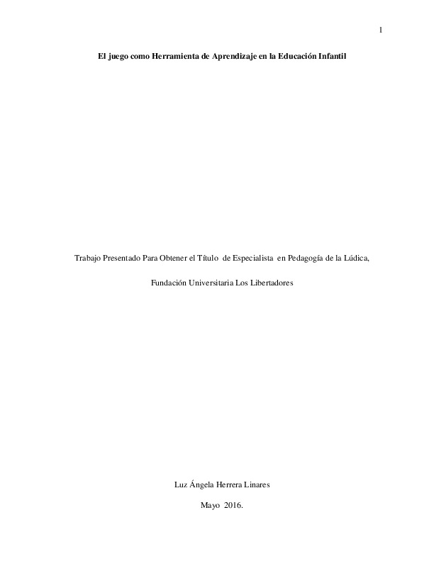 El juego como Herramienta de Aprendizaje en la Educación Infanti.pdf