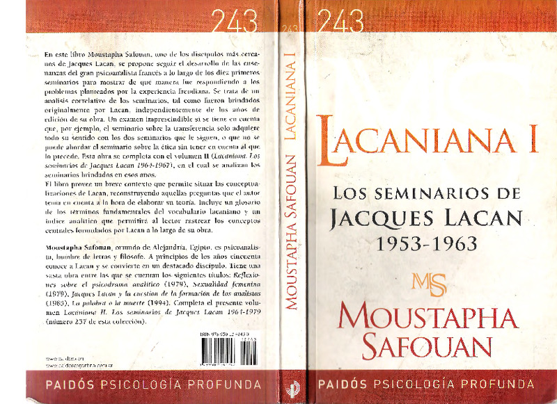 Lacaniana I. Los seminarios de Jacques Lacan 1953-1963 - Moustapha Safouan.pdf