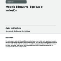 Modelo educativo. Equidad e inclusión