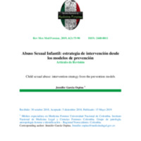 Abuso Sexual Infantil: estrategía de intervención desde los modelos de prevención
