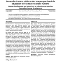 Desarrollo humano y educación: una perspectiva de la educación enfocada al desarrollo humano