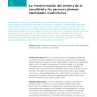 La transformación del sistema de la sexualidad y las personas jóvenes: identidades insatisfechas