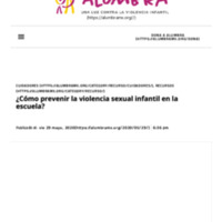 ¿Cómo prevenir la violencia sexual infantil en la escuela?